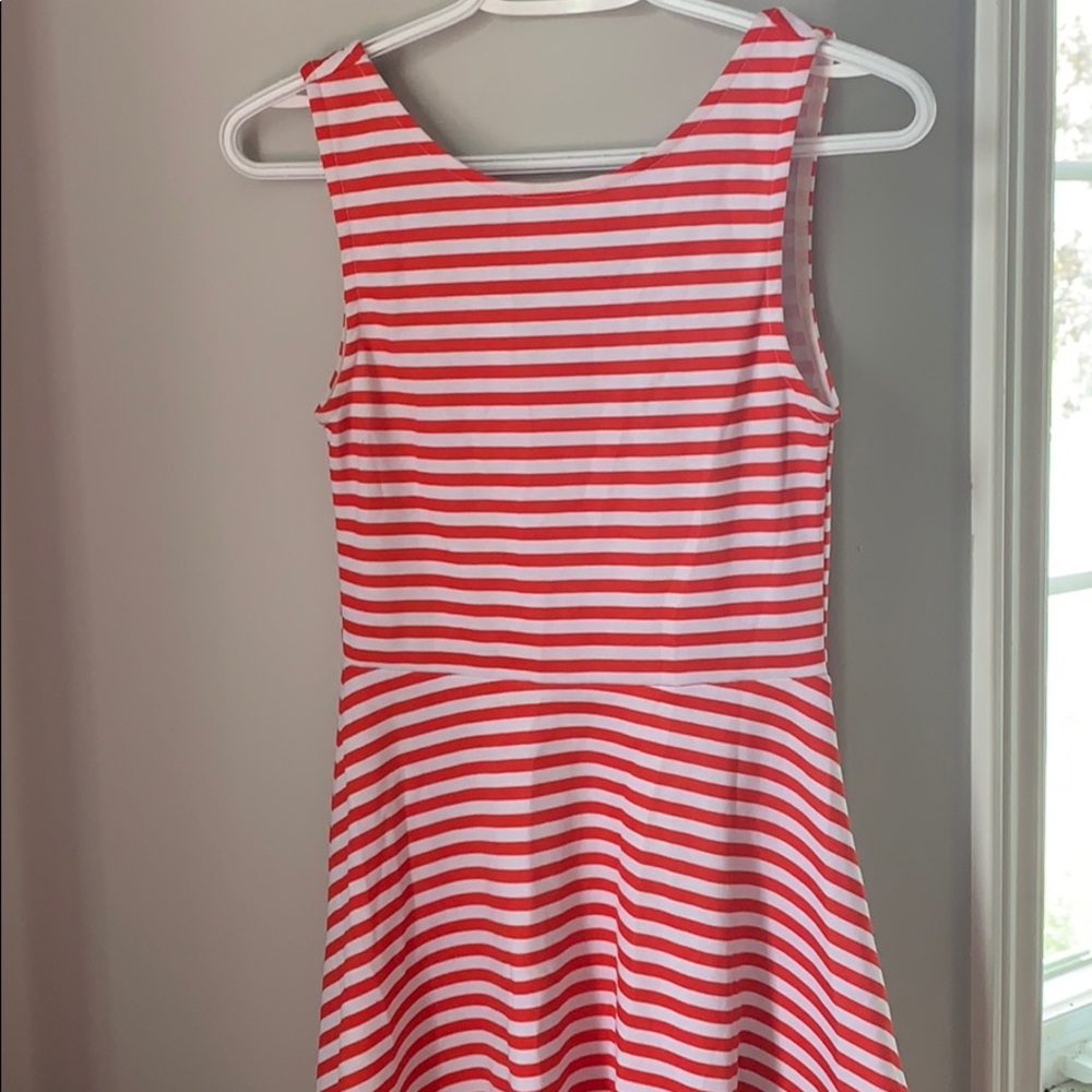 H&M Orange and White Dress